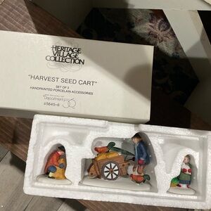 Dept 56 harvest seed cart‎ new
